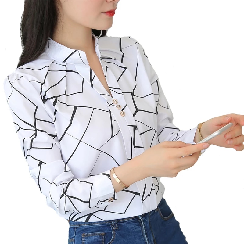 بلوزات النساء بلوزات مكتب سيدة بلوزات ضئيلة قمصان النساء البلوزات حجم كبير بلوزات غير رسمية الإناث Blusas