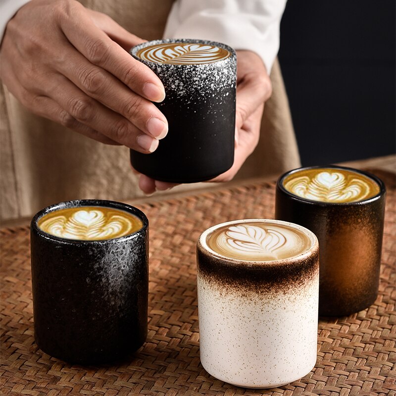 RUX ورشة 140 مللي 185 مللي النمط الياباني فنجان مياه الشاي أواني خزفية من السيراميك رسمت باليد الكونغفو الشاي المطبخ درينكوير