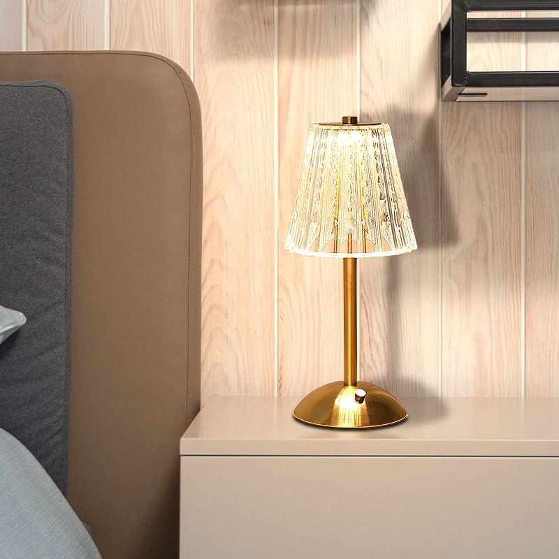 مكتب مصابيح مصباح طاولة الديكور القابلة لإعادة الشحن LED أضواء ليلية عكس الضوء استشعار اللمس التحكم الإضاءة لغرفة النوم ضوء السرير