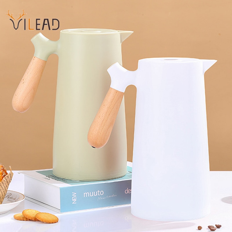 VILEAD-قارورة حرارية للقهوة مصنوعة من الفولاذ المقاوم للصدأ ، إبريق شاي بمقبض ، قوارير فراغية ، قارورة حرارية ، زجاجة ماء ساخنة للمنزل والمطاعم
