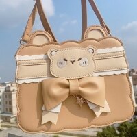 النمط الياباني فتاة لطيف الدب الأذن الكوكيز JK موحدة حقيبة لوليتا الأميرة ساحة حقيبة يد حقيبة ساع الكورية