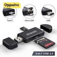نوع C المصغّر USB &amp; USB 3 في 1 OTG قارئ بطاقات عالية السرعة العالمي OTG TF/SD لأجهزة الكمبيوتر أندرويد تمديد رؤوس Cardreader