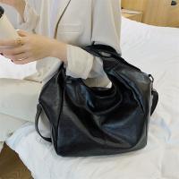 المرأة حقيبة الجراب الجلدية حقيبة هوبو حقائب كبيرة للنساء 2020 حقائب كتف كبيرة الإناث بلون بسيط حقائب كروسبودي أسود كيس