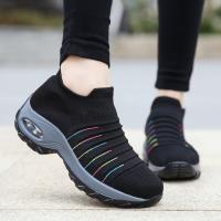 2021 النساء أحذية تنفس أحذية رياضية كاجوال أحذية منصة تنس شبكة مريح أسود سميكة وحيد أحذية الإناث Zapatillas اير Mujer
