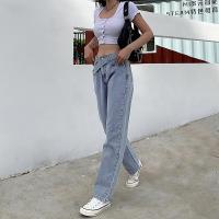 سراويل جينز نسائية من Streetwear موضة Y2K جينز جينز جينز ضيق غير رسمي فضفاض بخصر عالٍ Y2K