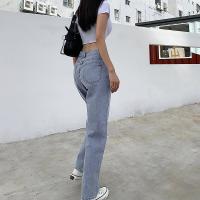 سراويل جينز نسائية من Streetwear موضة Y2K جينز جينز جينز ضيق غير رسمي فضفاض بخصر عالٍ Y2K