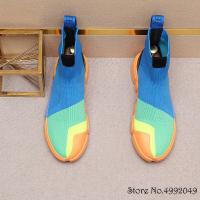 جديد الشارع الاتجاه مصمم المشي أحذية رياضية الرجال اثنين من لهجة مزيج الألوان شبكة حذاء كاجوال بفتحات تهوية الشقق المتسكعون Zapatillas Hombre