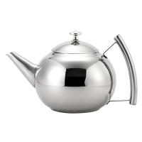 1L 1.5L إبريق الشاي من الفولاذ المقاوم للصدأ الذهب الفضة طويل الفم غلاية المياه جعل القهوة الشاي يغلي إبريق ماء المنزل المطبخ بار مقهى وعاء أداة