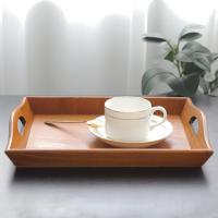صينية شاي خشبية عتيقة ، مستطيلة ، لتقديم الطعام ، الفاكهة ، الوجبات الخفيفة ، أواني المطبخ ، عرض الحلوى
