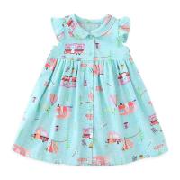 فستان للفتيات الصغيرات للصيف بتصميم وحيد القرن مطبوع عليه حيوان قوس قزح ملابس للفتيات الصغيرات اللطيفة
