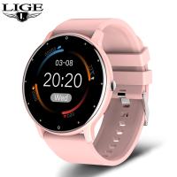 LIGE 2021 جديد ساعة ذكية الرجال كامل شاشة تعمل باللمس الرياضة اللياقة البدنية ساعة IP67 مقاوم للماء بلوتوث ل أندرويد ios smartwatch الرجال + صندوق