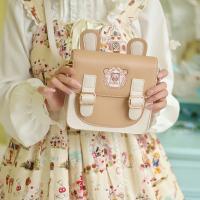 اليابانية نمط فتاة بودنغ الدب JK موحدة صغيرة مربع حقيبة يد الكورية لطيف انفصال الحيوان الأذن حقيبة ساع طالب هدية