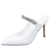 7 سنتيمتر موضة جديدة أشار تو مضخات Patant جلدية عالية الكعب مثير أحذية النساء الحفلات الفضة 41 42 43
