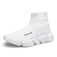 أحذية خفيفة أنيقة الرجال عالية الجودة للجنسين أحذية رياضية النساء في الهواء الطلق الانزلاق على الجوارب أحذية لينة الرياضة التدريب أسود أبيض الأحذية 36-45