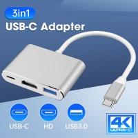 USB-C إلى HDMI-متوافق 3 في 1 كابل محول لسامسونج هواوي أبل ماك Usb 3.1 نوع C إلى HDMI-متوافق 4K محول كابل